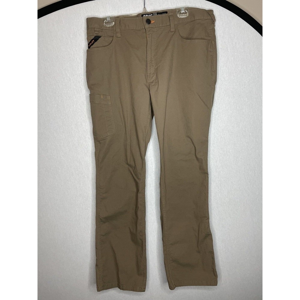 Ariat® Men's Rebar M4 Khaki Made Tough DuraStretch Work Pants 36x32 NWOT